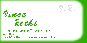 vince rethi business card